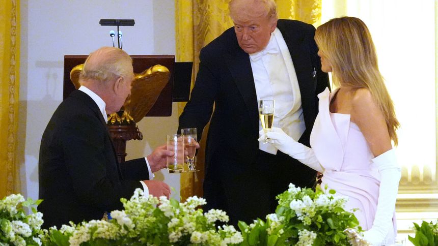 Król Karol III, Donald Trump i Melania Trump