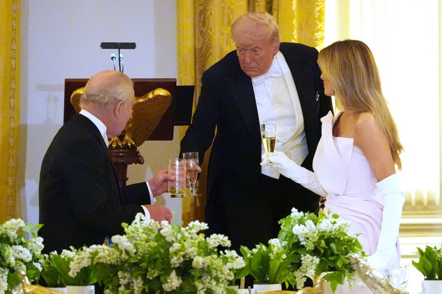 Król Karol III, Donald Trump i Melania Trump