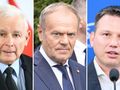 Jarosław Kaczyński. Donald Tusk. Sławomir Mentzen