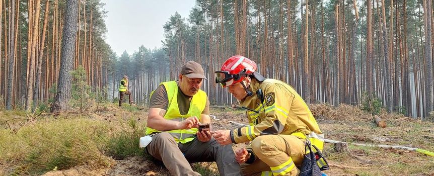 Pożar lasu w Puszczy Solskiej