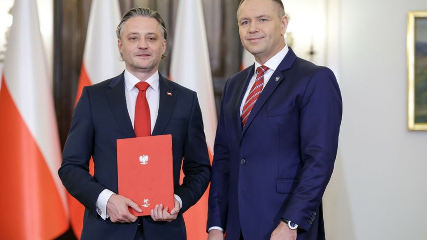 Nowy szef BBN Bartosz Grodecki i prezydent Karol Nawrocki