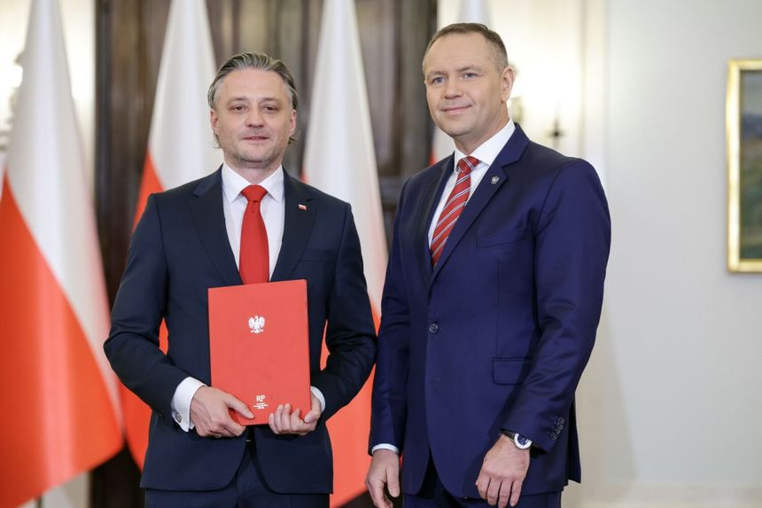 Nowy szef BBN Bartosz Grodecki i prezydent Karol Nawrocki
