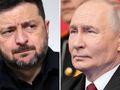 Prezydent Ukrainy Wołodymyr Zełenski. Prezydent Rosji Władimir Putin