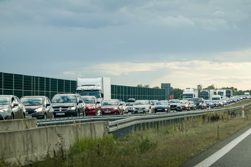 Korek na autostradzie A2 (zdjęcie ilustracyjne)