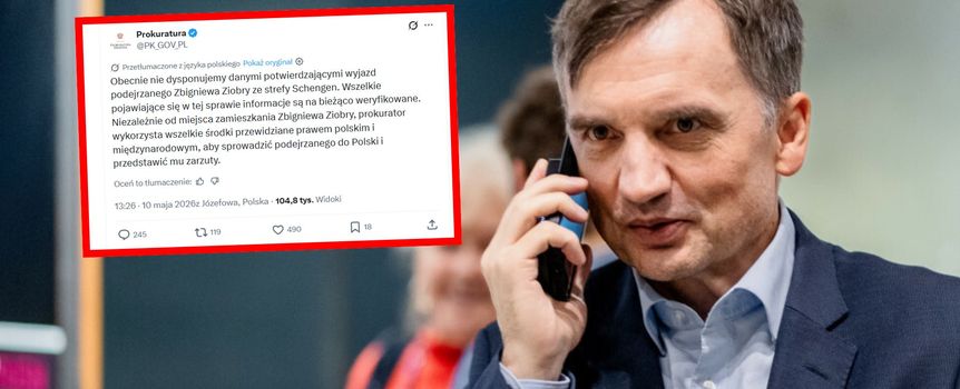Zbigniew Ziobro. Wpis Prokuratury Krajowej