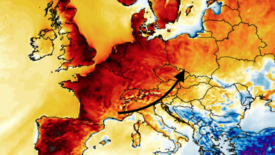 Anomalia temperatury mierzona na wysokości 2 m nad powierzchnią gruntu 22.05