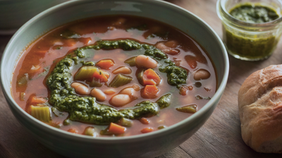 Sardinian minestrone, zdrowa zupa z Włoch