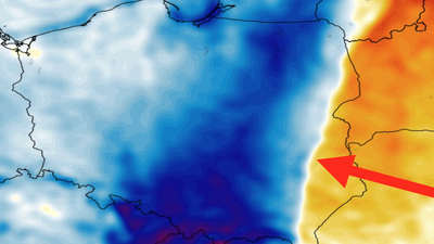 Anomalia temperatury mierzona na wysokości 2 m nad powierzchnią gruntu 17.05