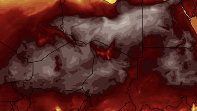 Temperatura w Afryce Północnej mierzona na wysokości 2 m nad powierzchnią gruntu 17.05