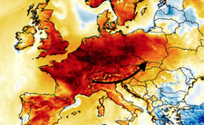 Anomalia temperatury mierzona na wysokości 2 m nad powierzchnią gruntu 24.05