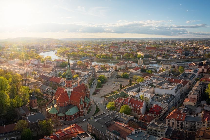 Kraków z lotu ptaka