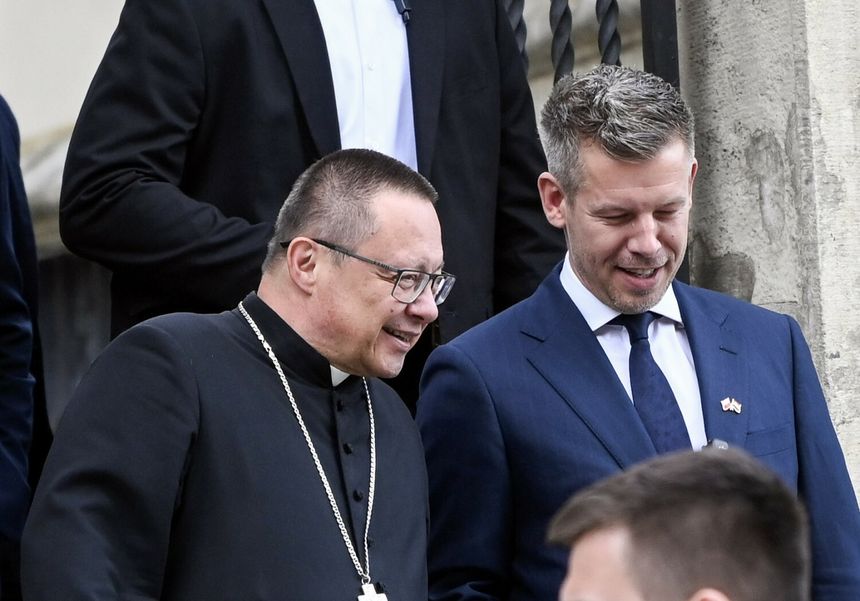 Wizyta premiera Węgier Petera Magyara spotkanie z kardynałem Grzegorzem Rysiem