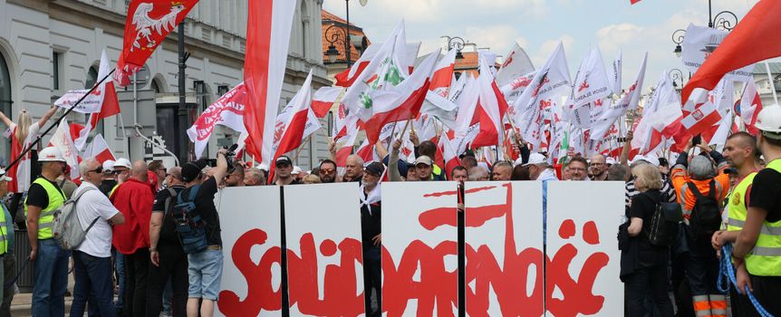 Protest „Solidarności” w Warszawie