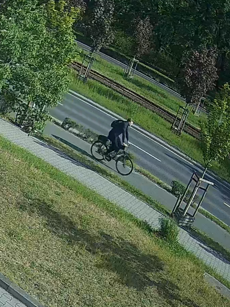 Zdjęcie rowerzysty już po wypadku