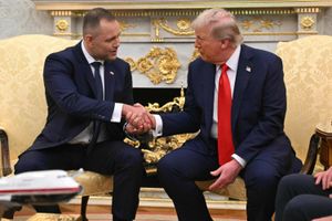 Prezydent Karol Nawrocki i prezydent Donald Trump