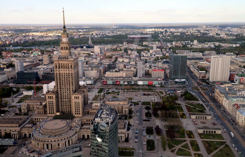 Warszawa z lotu ptaka