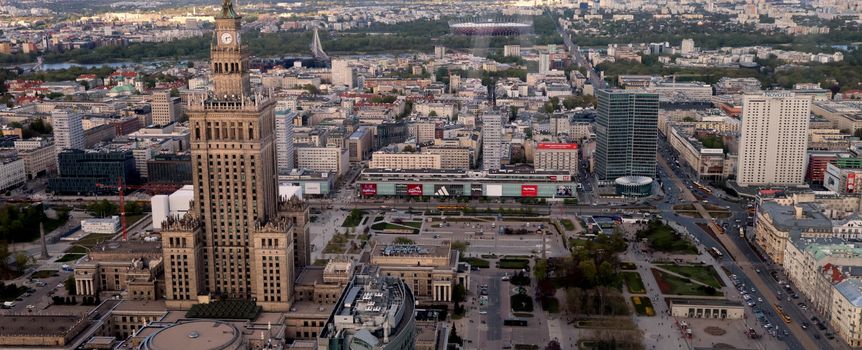 Warszawa z lotu ptaka