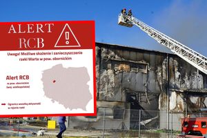 Miejsce pożaru w Obornikach. Alert RCB