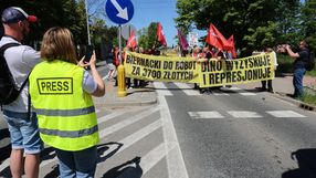 Protest pracowników Dino