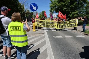 Protest pracowników Dino
