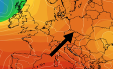 Wysokość geopotencjalna na poziomie 500 hPa (gpdm) oraz średnie ciśnienie na poziomie morza (hPa) 11.06