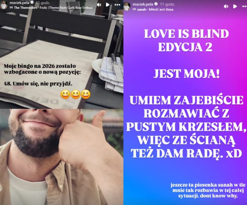 Maciej Pela wystawiony na randce