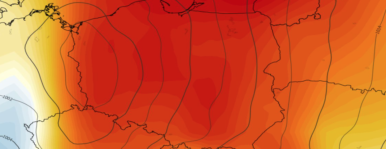 Anomalia temperatury na poziomie ciśnienia 850 hPa 05.06