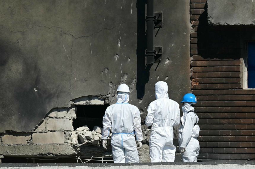 Rosyjski dron rozbił się na dachu bloku mieszkalnego w rumuńskim mieście Gałacz