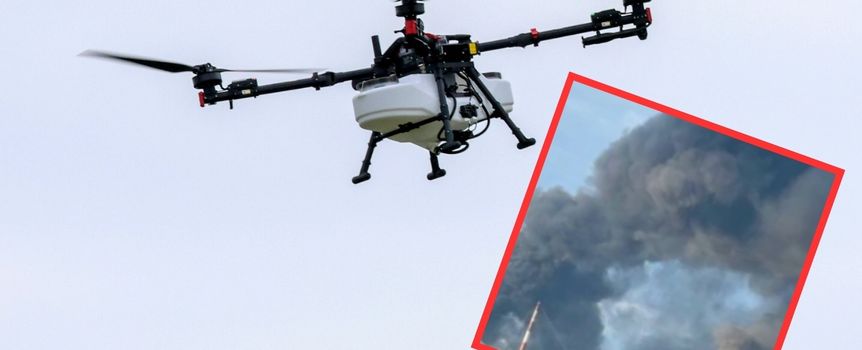 Atak ukraińskich dronów na Rosję