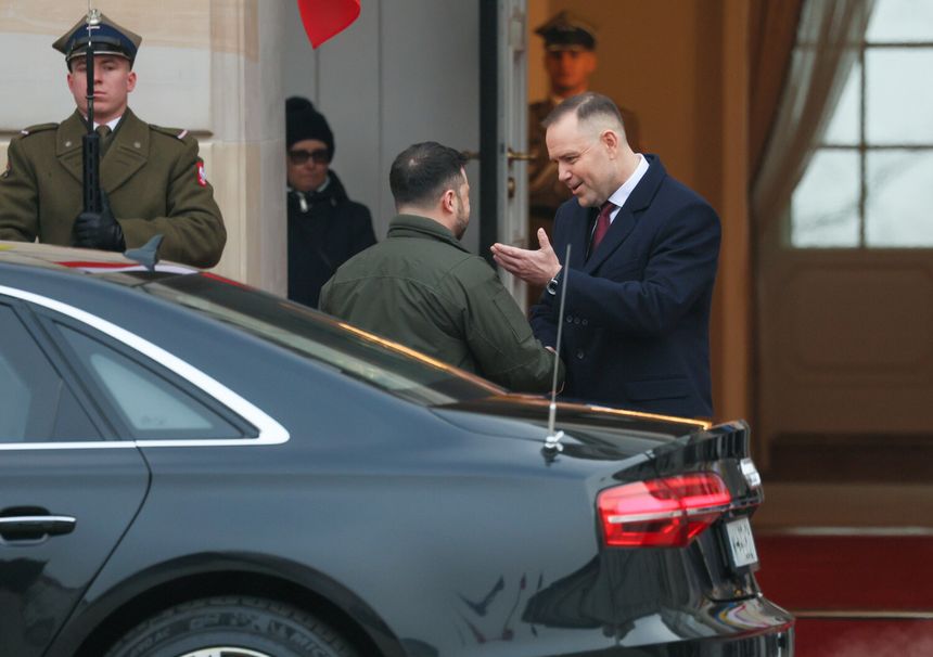 Wołodymyr Zełenski i Karol Nawrocki