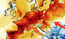 Anomalia temperatury mierzona na wysokości 2 m nad powierzchnią gruntu 16.06