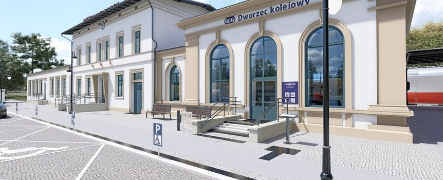 Dworzec PKP w Oławie - wizualizacja