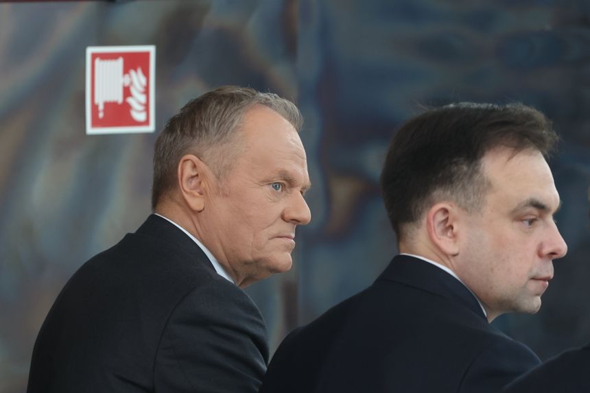 Donald Tusk i Andrzej Domański