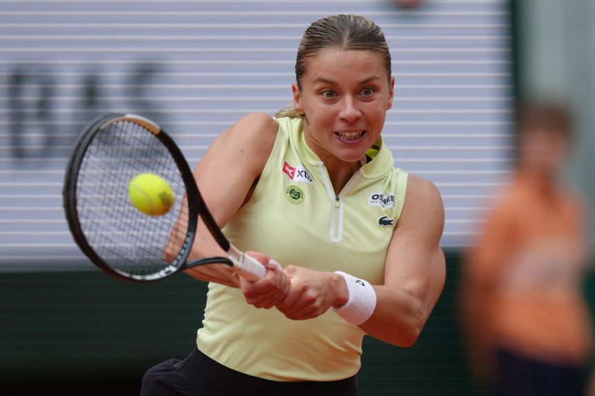 Maja Chwalińska podczas ćwierćfinału French Open