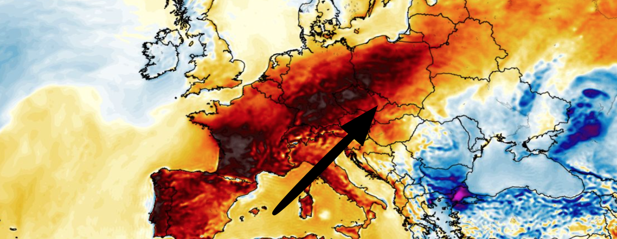 Anomalia temperatury mierzona na wysokości 2 m nad powierzchnią gruntu 16.06