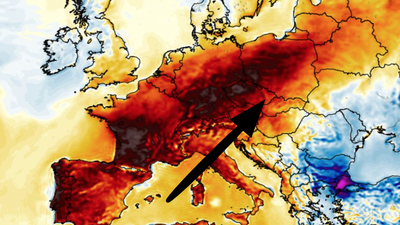 Anomalia temperatury mierzona na wysokości 2 m nad powierzchnią gruntu 16.06