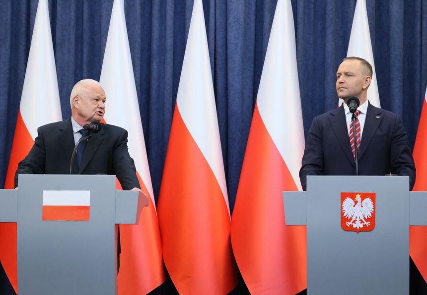 Prezes NBP Adam Glapiński i prezydent Karol Nawrocki
