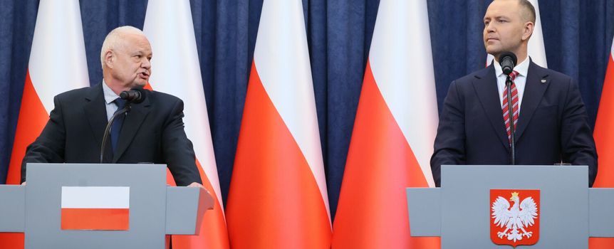 Prezes NBP Adam Glapiński i prezydent Karol Nawrocki