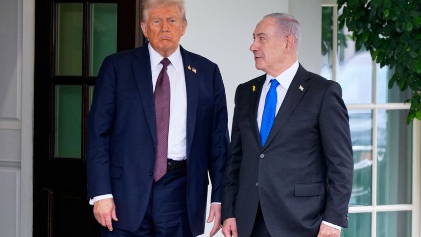 Prezydent Donald Trump i premier Izraela Benjamin Netanjahu