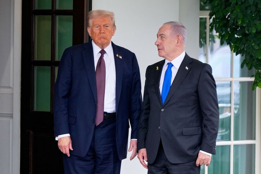  Prezydent Donald Trump i premier Izraela Benjamin Netanjahu