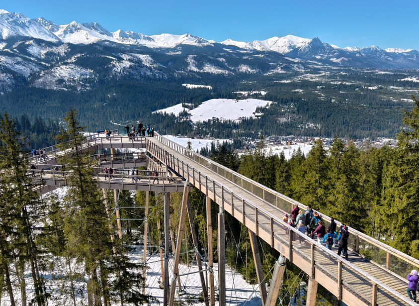Widok ze Sky Walk Serce Poronina