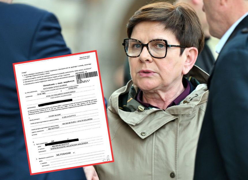 Beata Szydło i jej oświadczenie majątkowe