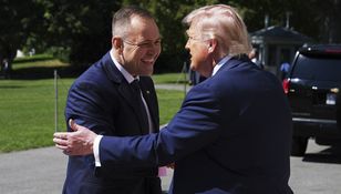 Prezydent Karol Nawrocki i prezydent USA Donald Trump
