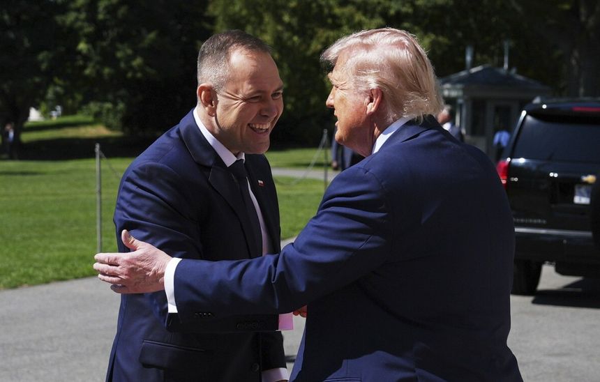 Prezydent Karol Nawrocki i prezydent USA Donald Trump