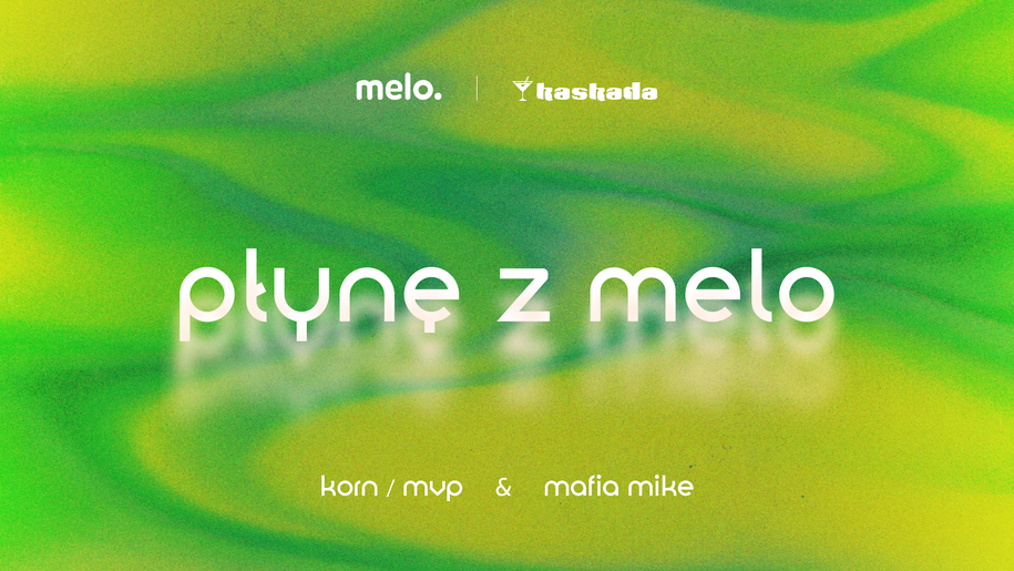 Plakat promujący wydarzenie Płynę z melo