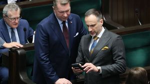 Przemysław Czarnek i Janusz Kowalski w Sejmie