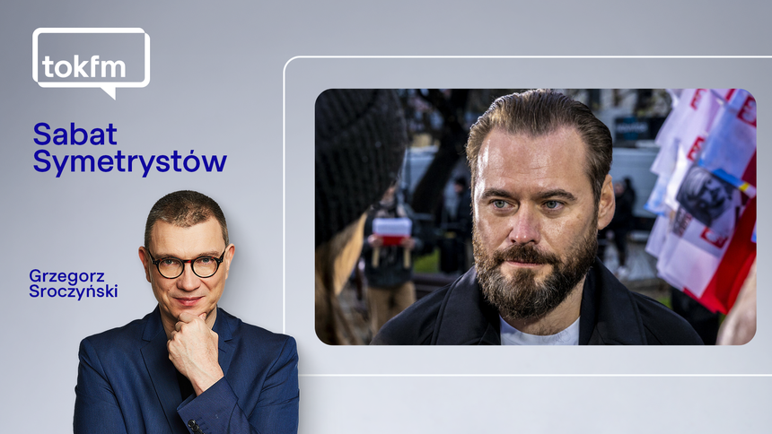 Na zdjęciu Grzegorz Sroczyński w garniturze, obok Krzysztof Stanowski.