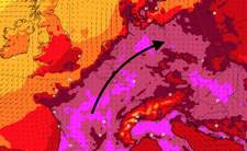 Temperatura mierzona na wysokości 2 m nad powierzchnią gruntu 21.06