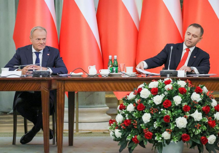 Premier Donald Tusk i prezydent Karol Nawrocki