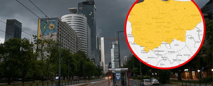 Chmury burzowe w Warszawie. Ostrzeżenia IMGW